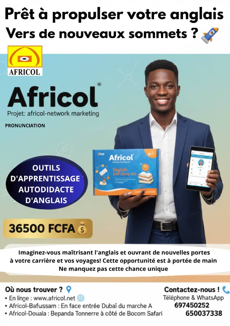 Prêt à propulser votre anglais vers de nouveaux sommets ? 🚀
​Découvrez nos outils d'apprentissage autodidacte d'anglais. 
​Ce package révolutionnaire est à seulement 36 500 FCFA ! �