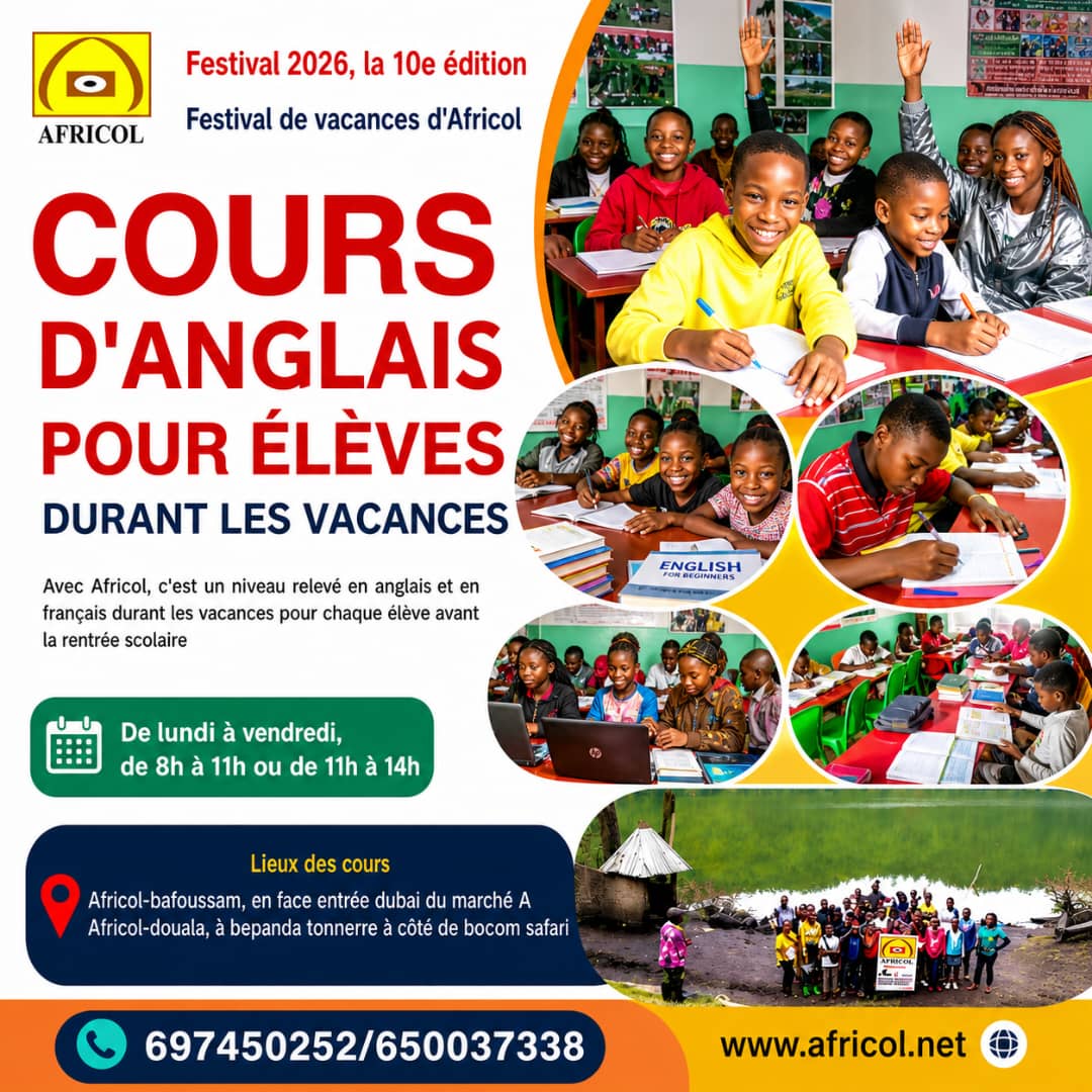 🚀 COURS D’ANGLAIS POUR ÉLÈVES AVEC AFRICOL — JUSQU’AU 30 AOÛT 2026 ! 🇬🇧📚